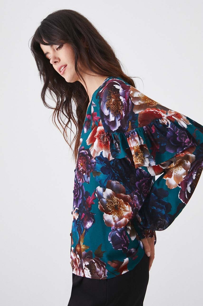 Medicine bluza femei, culoarea verde, modelator