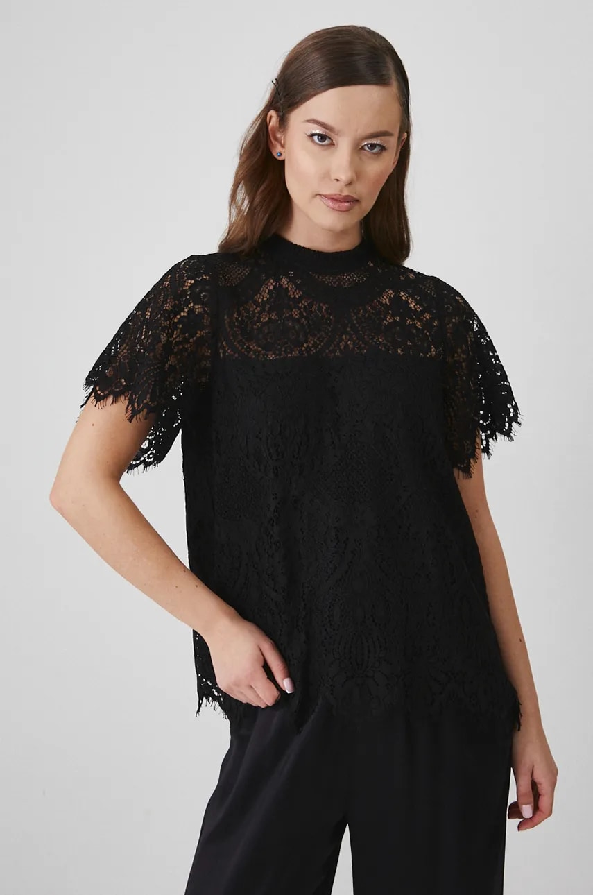 Medicine bluza femei, culoarea negru, cu imprimeu Medicine bluza femei, culoarea negru, cu imprimeu