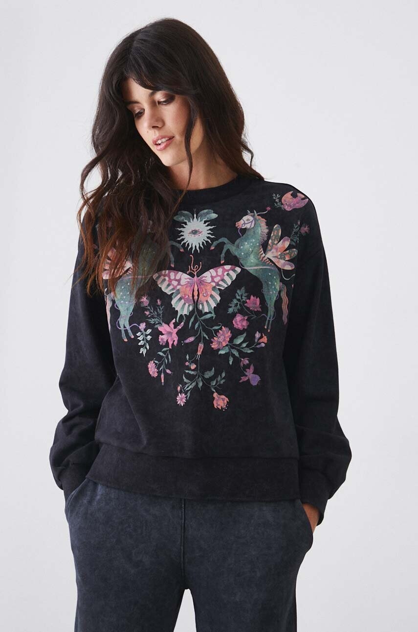 Medicine bluza femei, culoarea gri, cu imprimeu Medicine bluza femei, culoarea gri, cu imprimeu