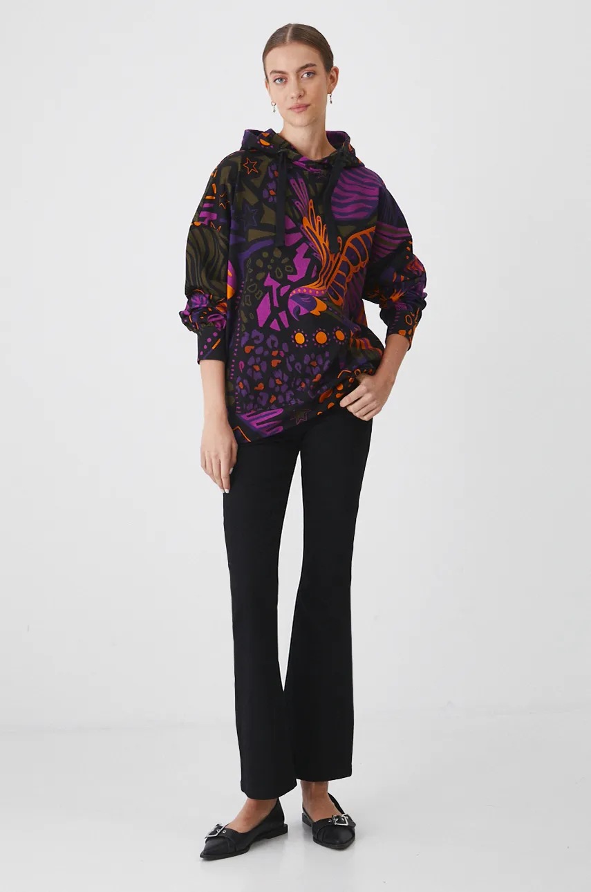 

Суичър Medicine в черно с качулка с десен, Черен