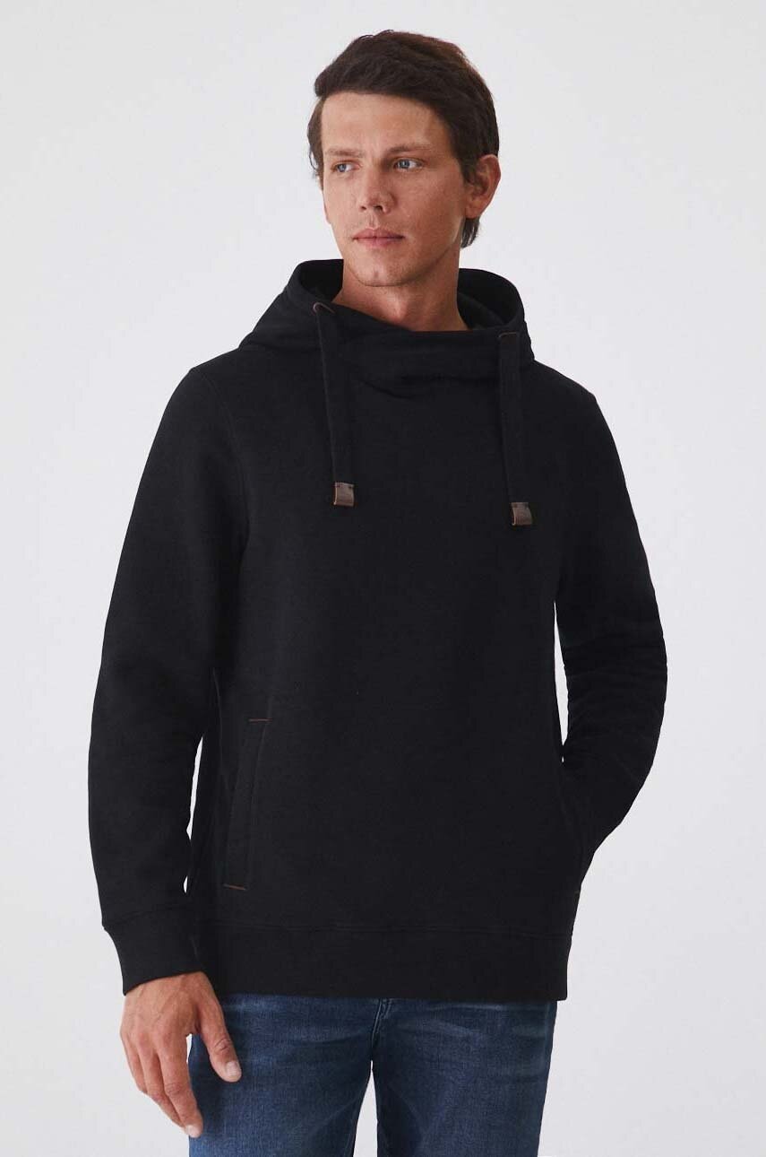 Medicine bluza barbati, culoarea negru, cu glugă, neted Medicine bluza barbati, culoarea negru, cu glugă, neted