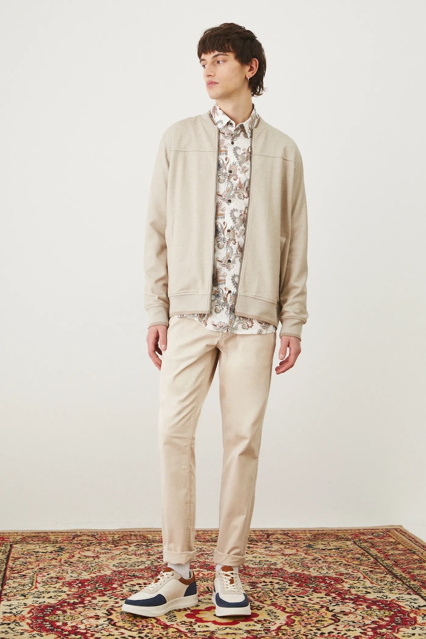 Medicine bluza barbati, culoarea bej, melanj Medicine bluza barbati, culoarea bej, melanj