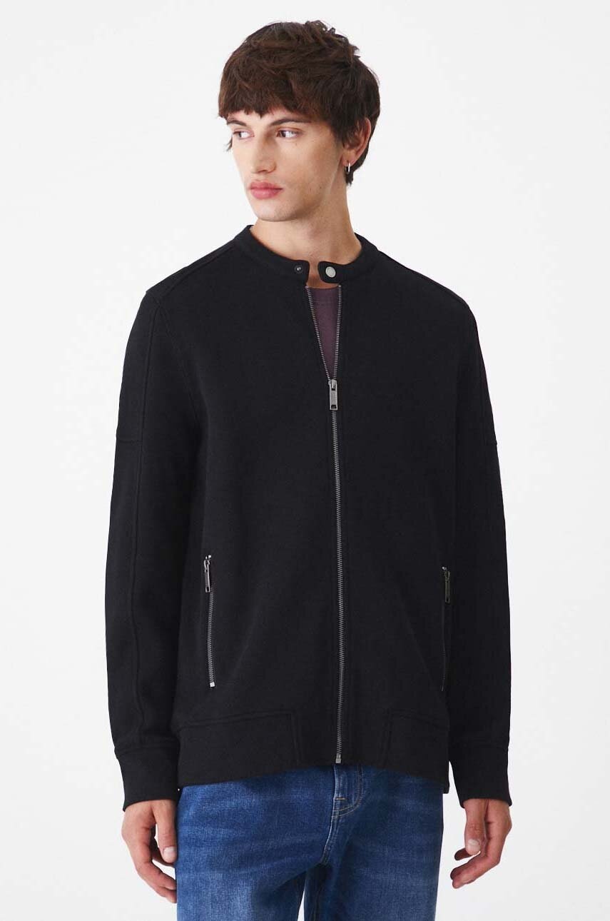 Medicine bluza barbati, culoarea negru, neted