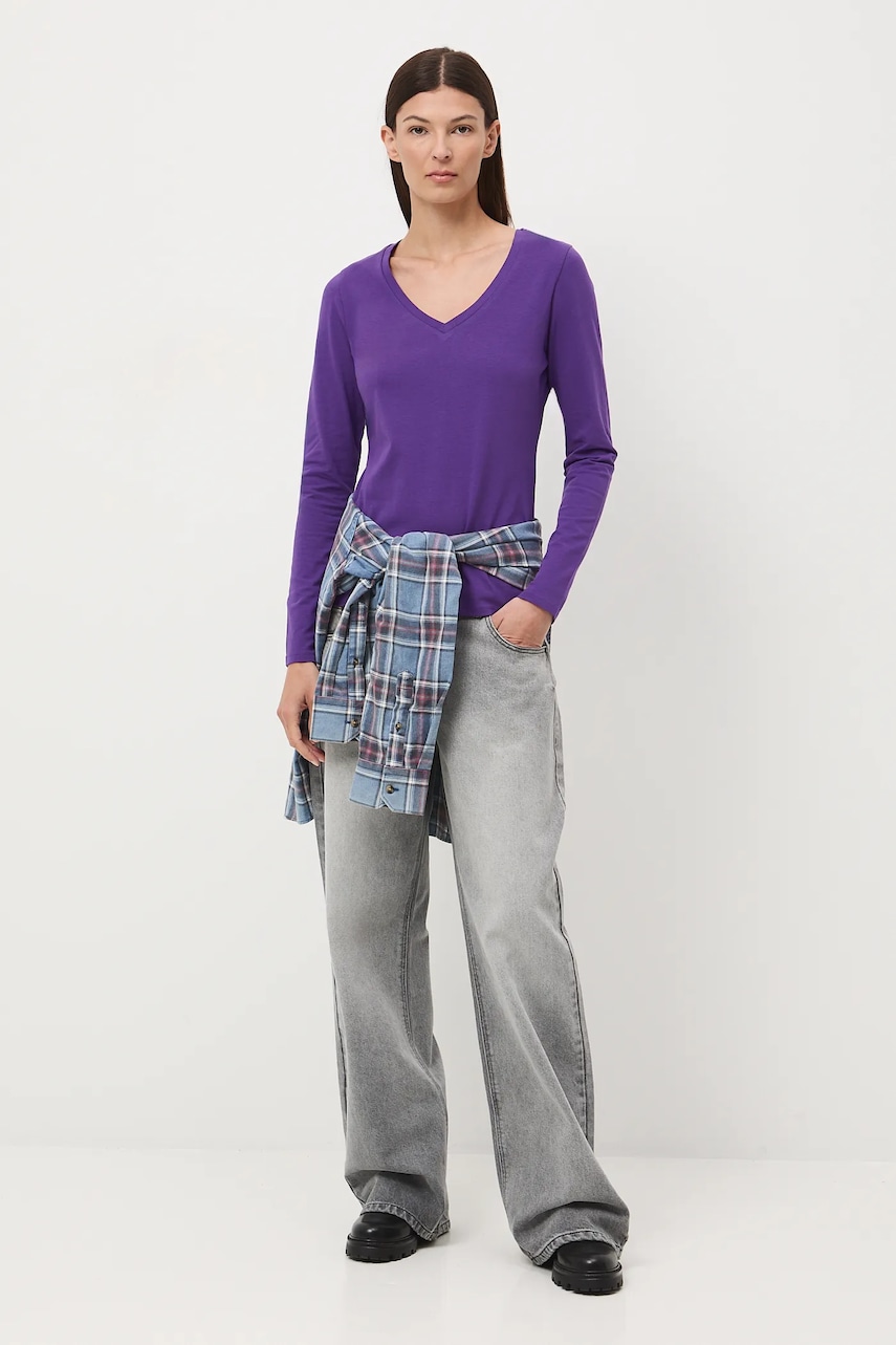 Medicine longsleeve femei, culoarea violet