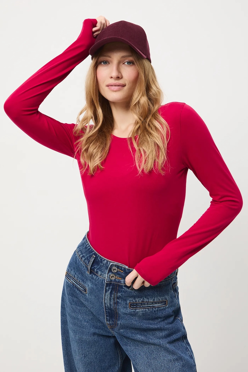 Medicine longsleeve culoarea rosu