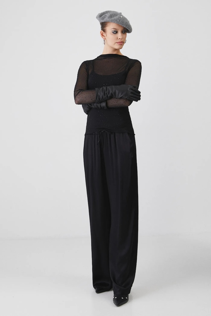 Лонгслив Medicine женский цвет чёрный с полугольфом Лонгслив Medicine женский цвет чёрный с полугольфом