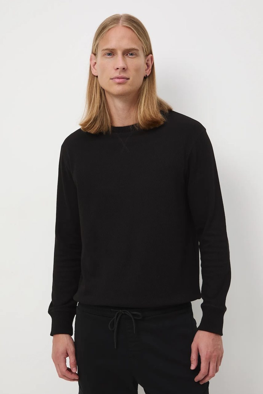 Medicine longsleeve barbati, culoarea negru, neted