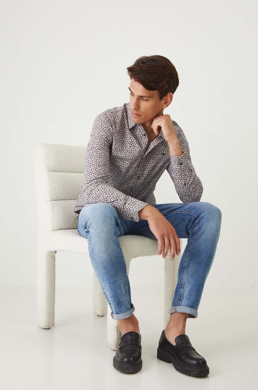 Πουκάμισο Medicine χρώμα: καφέ φωτογραφία