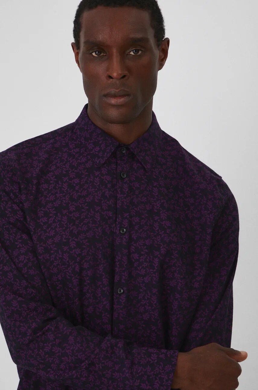 Medicine camasa culoarea violet, slim