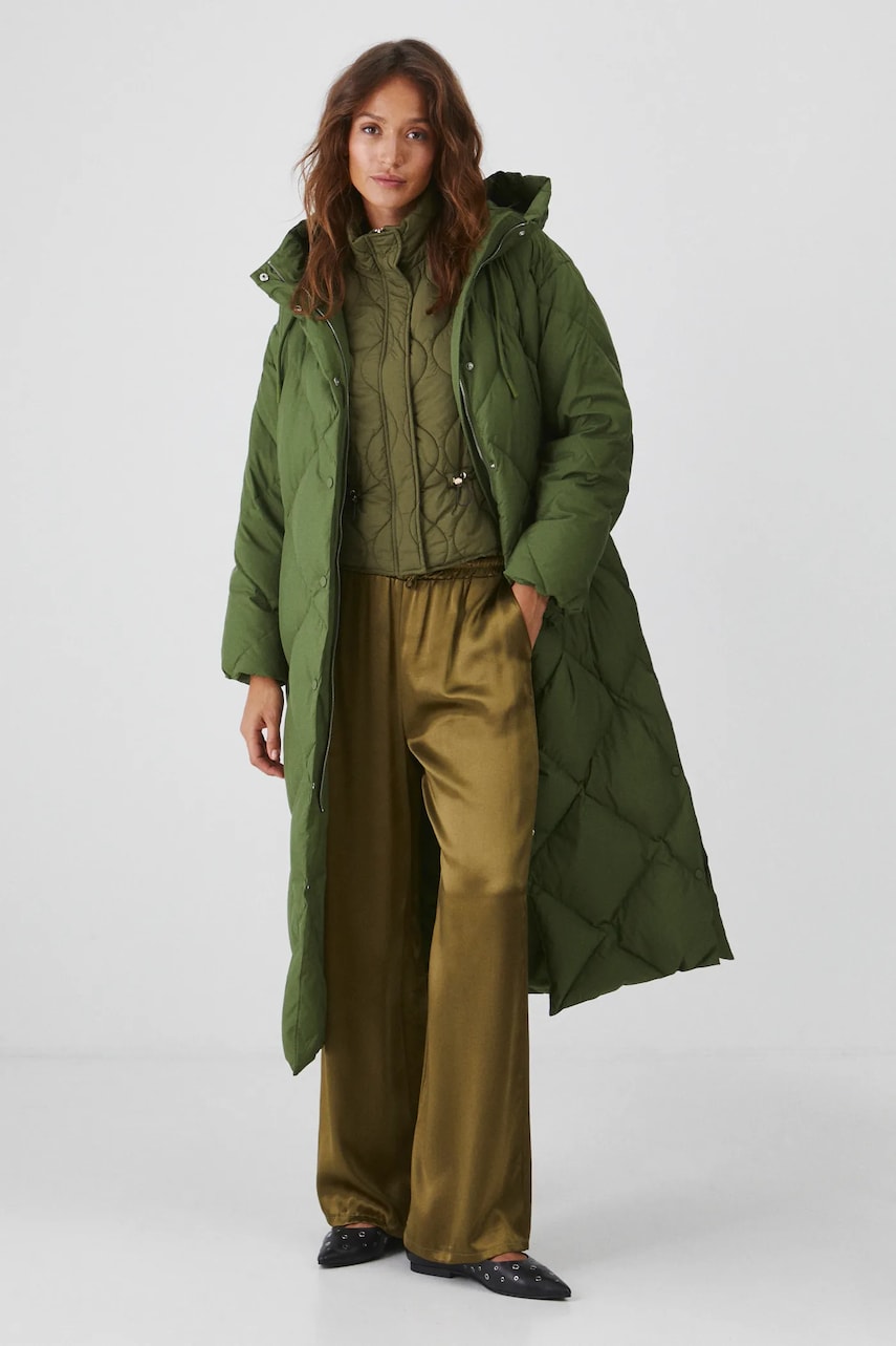 Medicine palton de puf femei, culoarea verde, de iarna, oversize Medicine palton de puf femei, culoarea verde, de iarna, oversize