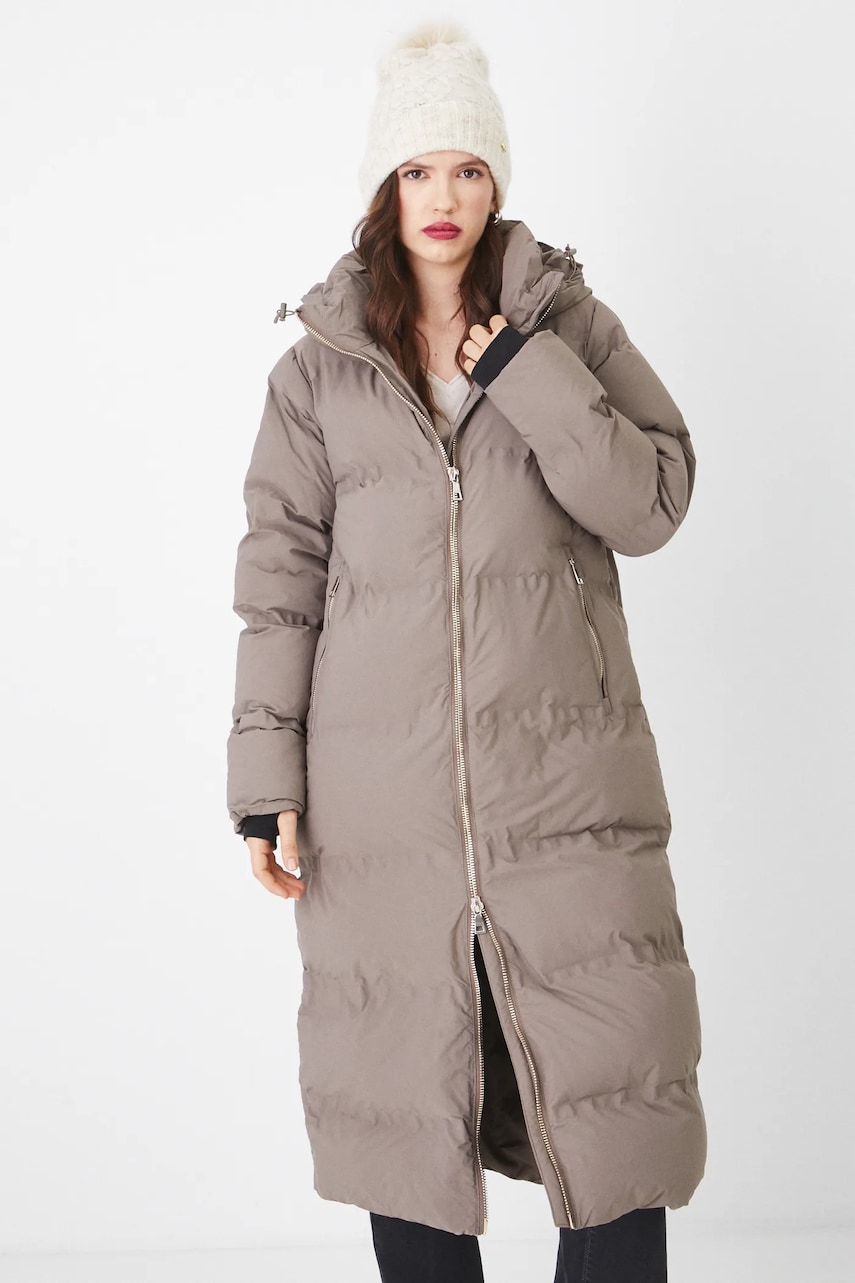 Medicine palton femei, culoarea verde, de iarna