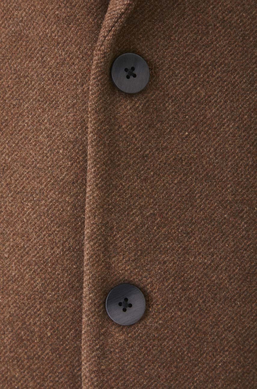 Παλτό από μείγμα μαλλιού Medicine ανδρικά, χρώμα: καφέ φωτογραφία
