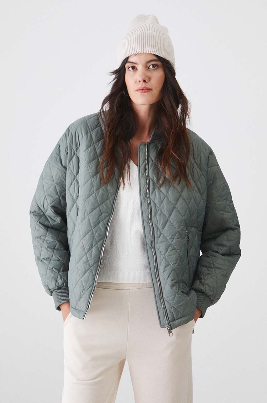 Medicine geaca bomber femei, culoarea verde, de tranzitie