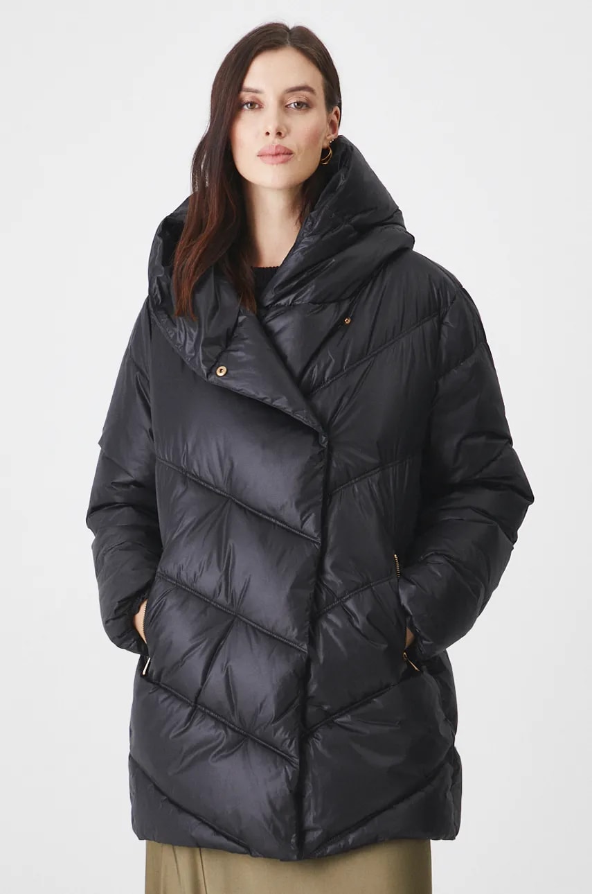 Medicine geaca femei, culoarea negru, de iarna