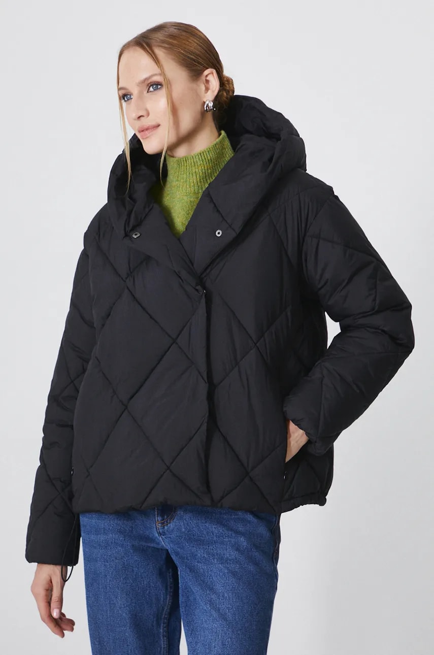 Medicine geaca femei, culoarea negru, de tranzitie, oversize Medicine geaca femei, culoarea negru, de tranzitie, oversize