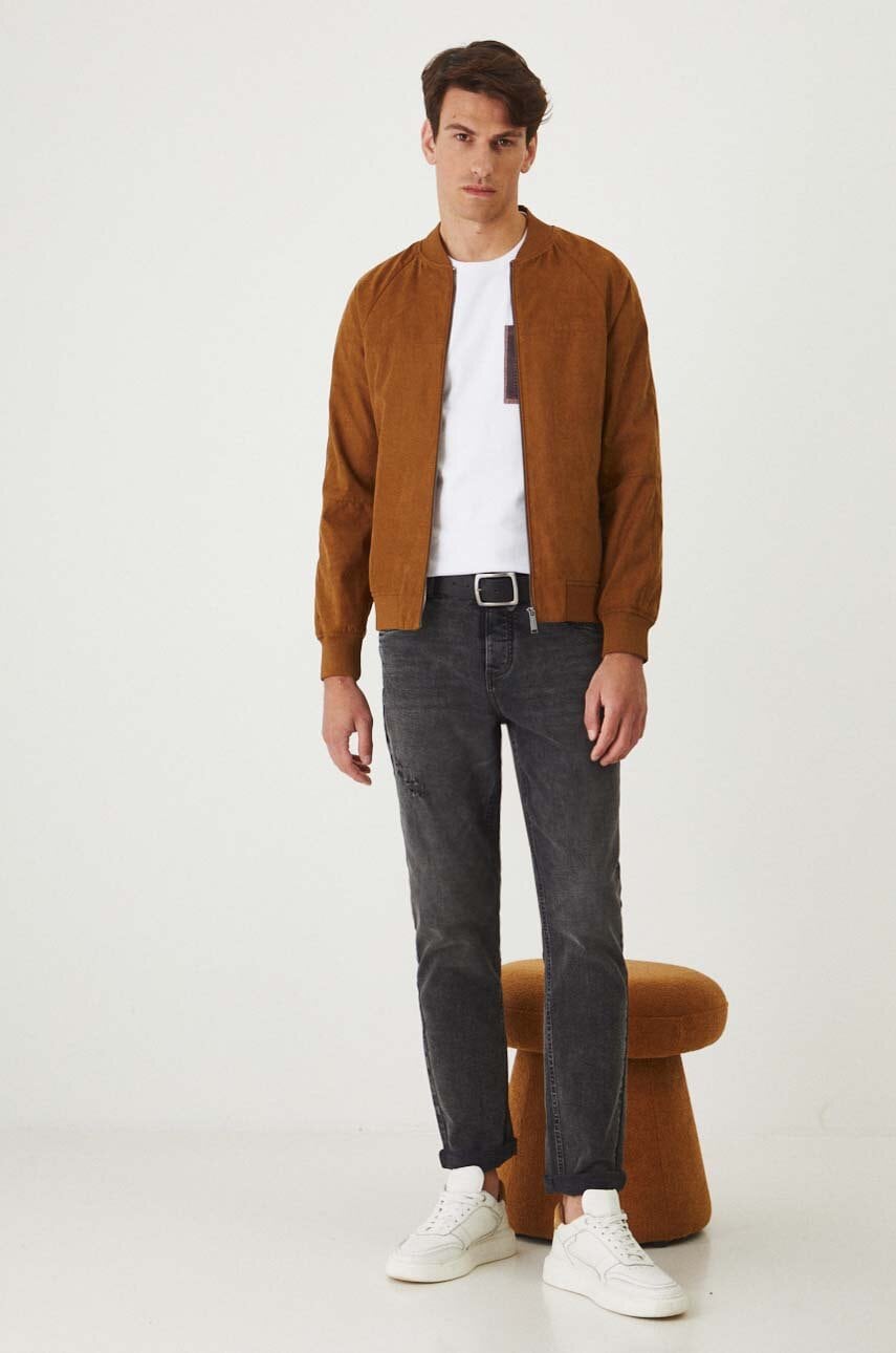 Medicine geaca barbati, culoarea maro, de tranzitie