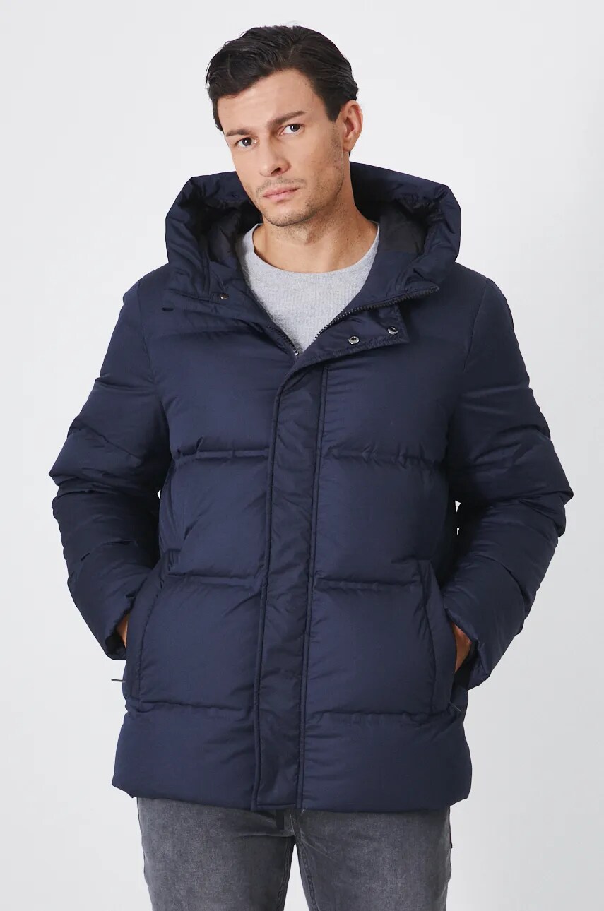 Medicine geaca de puf culoarea albastru marin