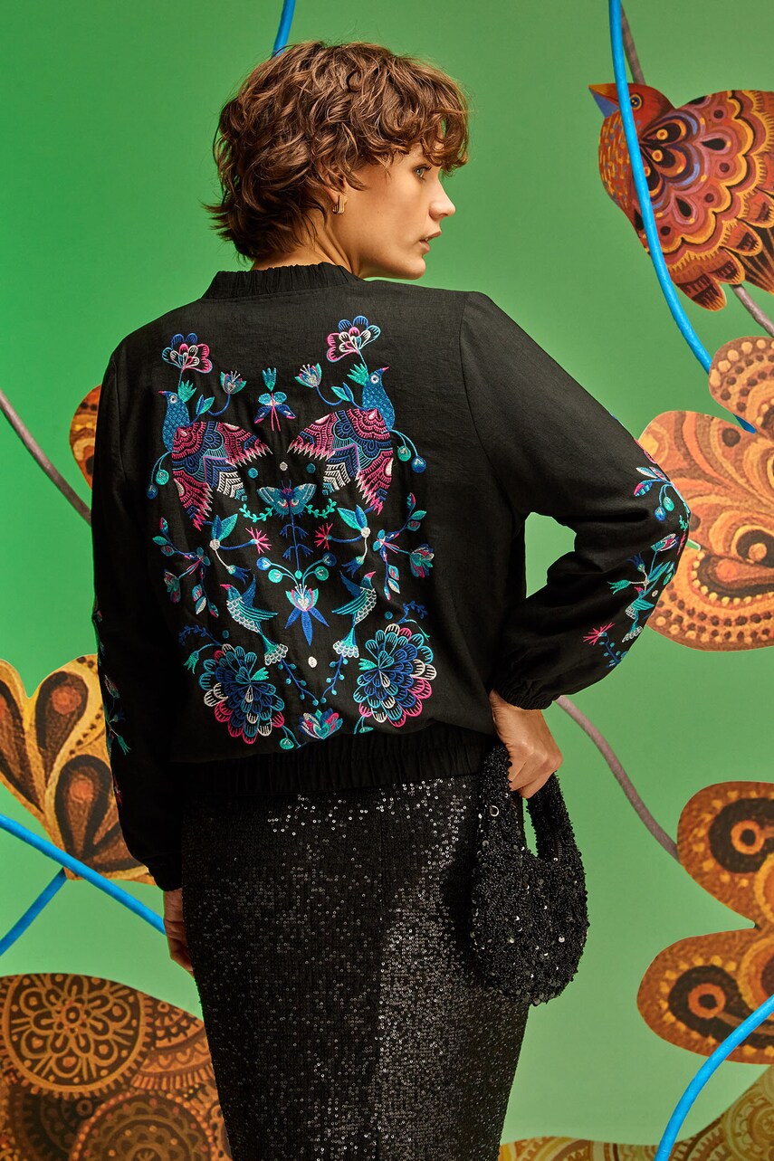 Medicine geaca bomber femei, culoarea negru