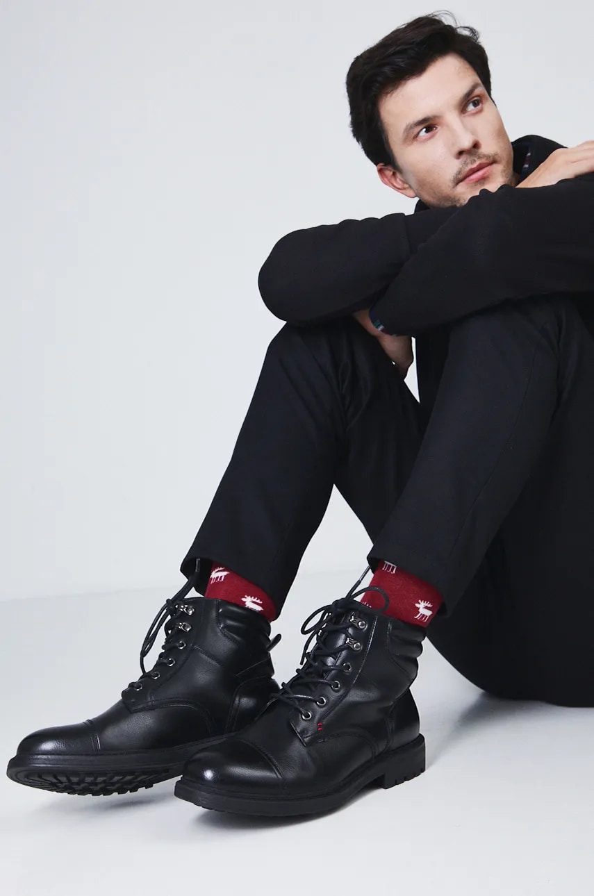 Medicine pantofi inalti barbati, culoarea negru