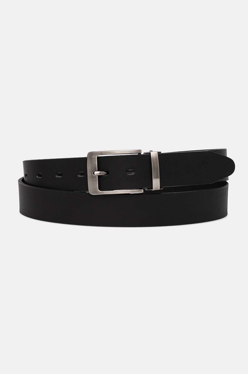 Medicine curea de piele barbati, culoarea negru
