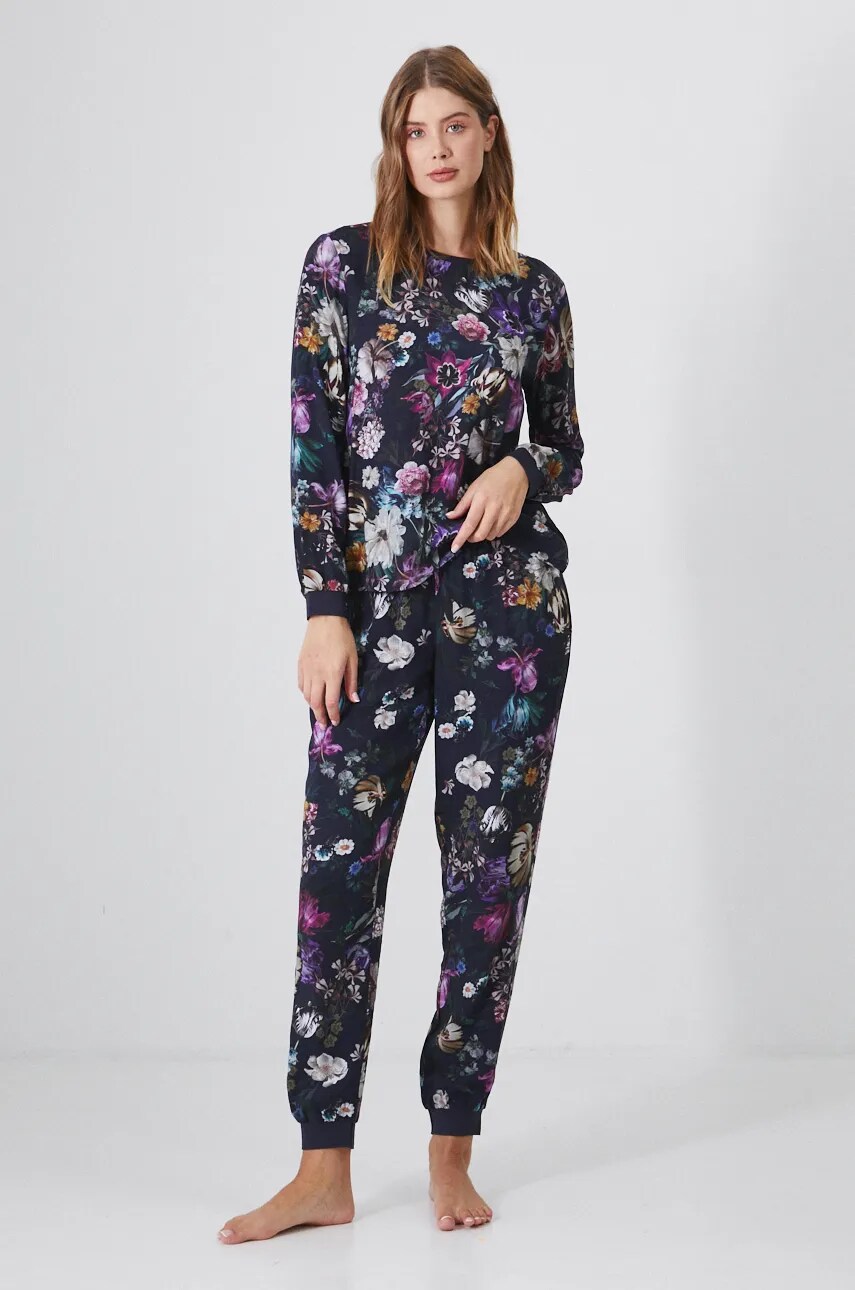 Medicine pijama femei, culoarea albastru marin