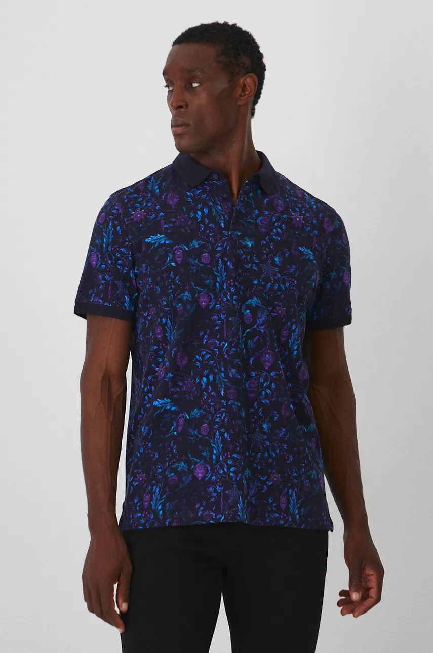 Medicine tricou polo barbati, culoarea violet, modelator