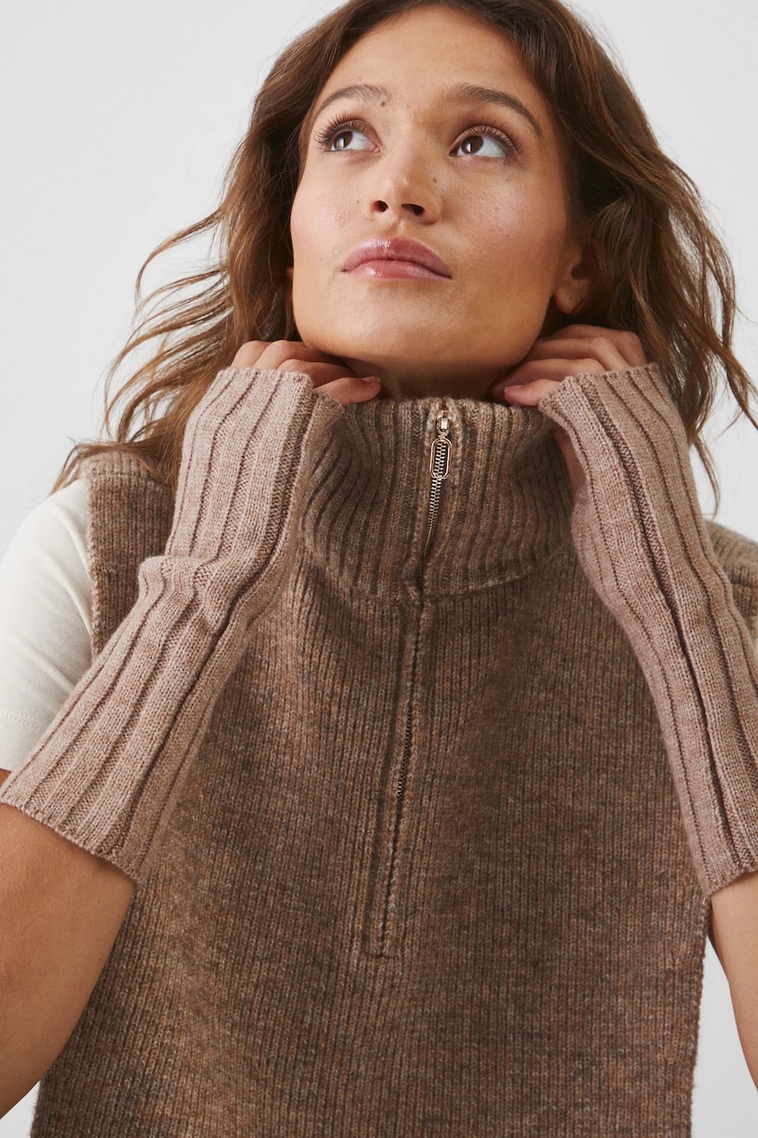 Medicine mănuși din lână culoarea bej