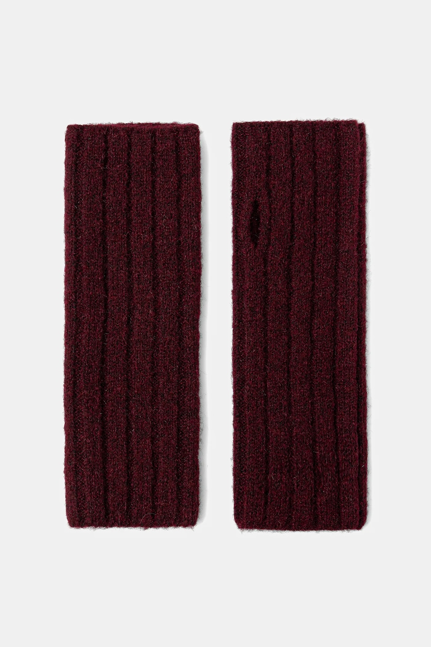 Medicine mănuși din lână culoarea rosu