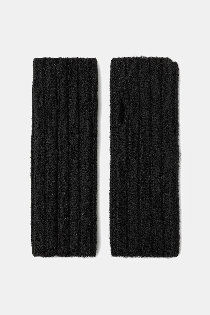 Medicine mănuși din lână culoarea negru