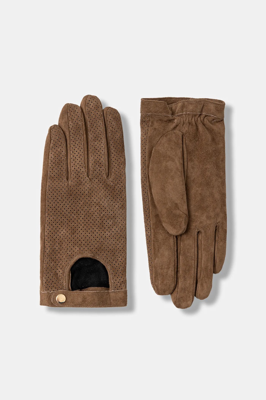 Замшевые перчатки Medicine цвет бежевый