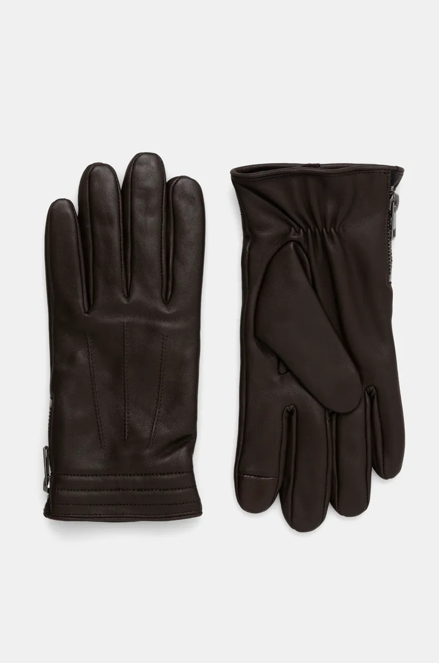 Medicine manusi de piele barbati, culoarea maro