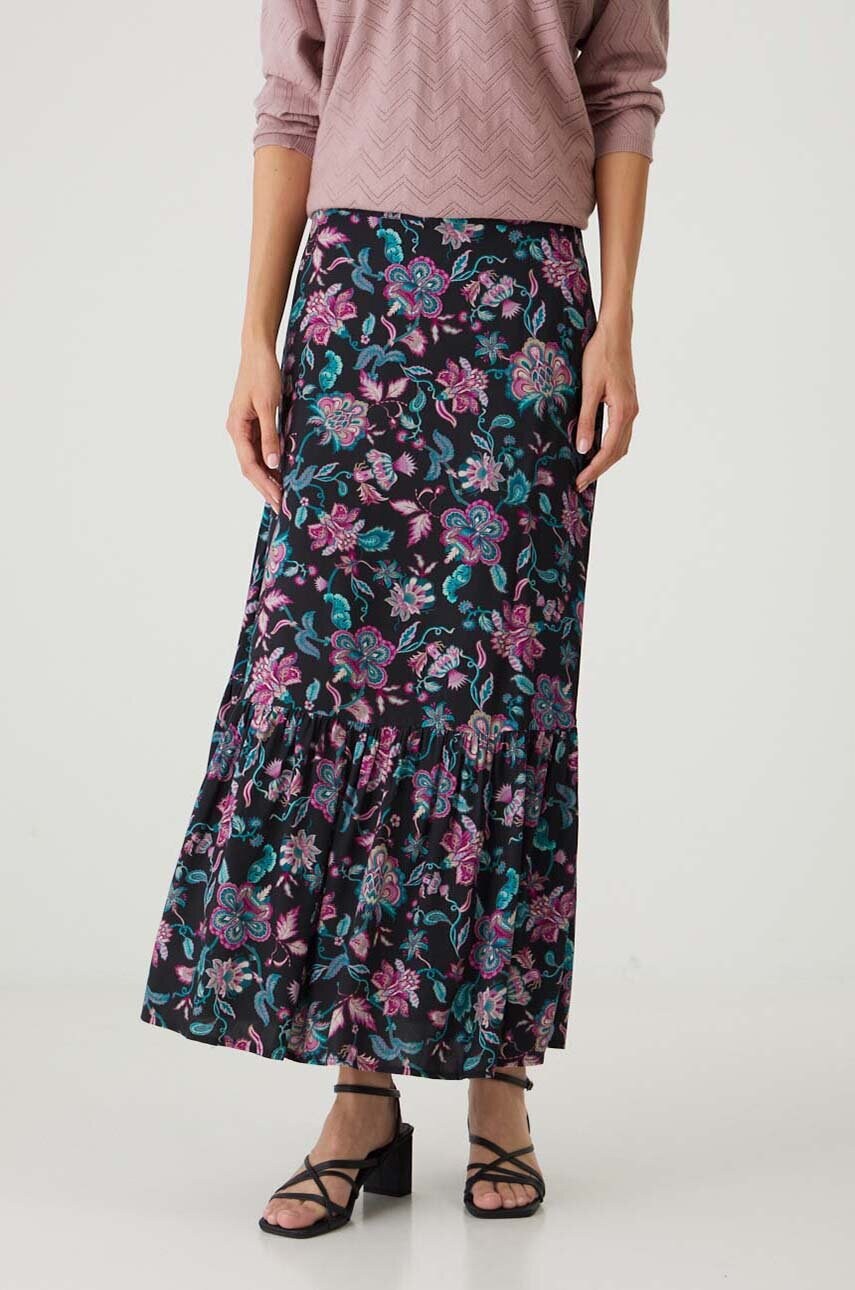 Medicine fusta culoarea negru, maxi, evazati