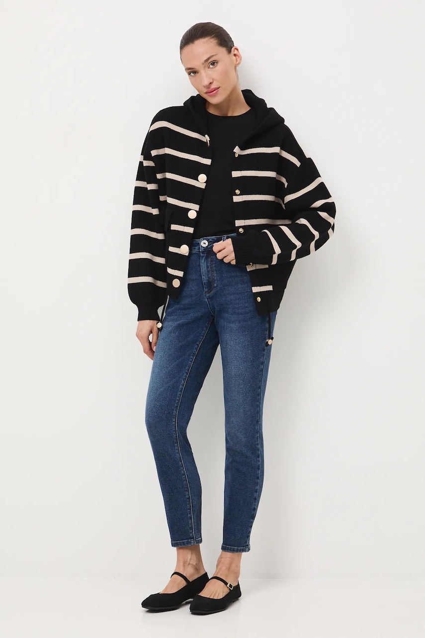 Medicine jeansi culoarea albastru marin