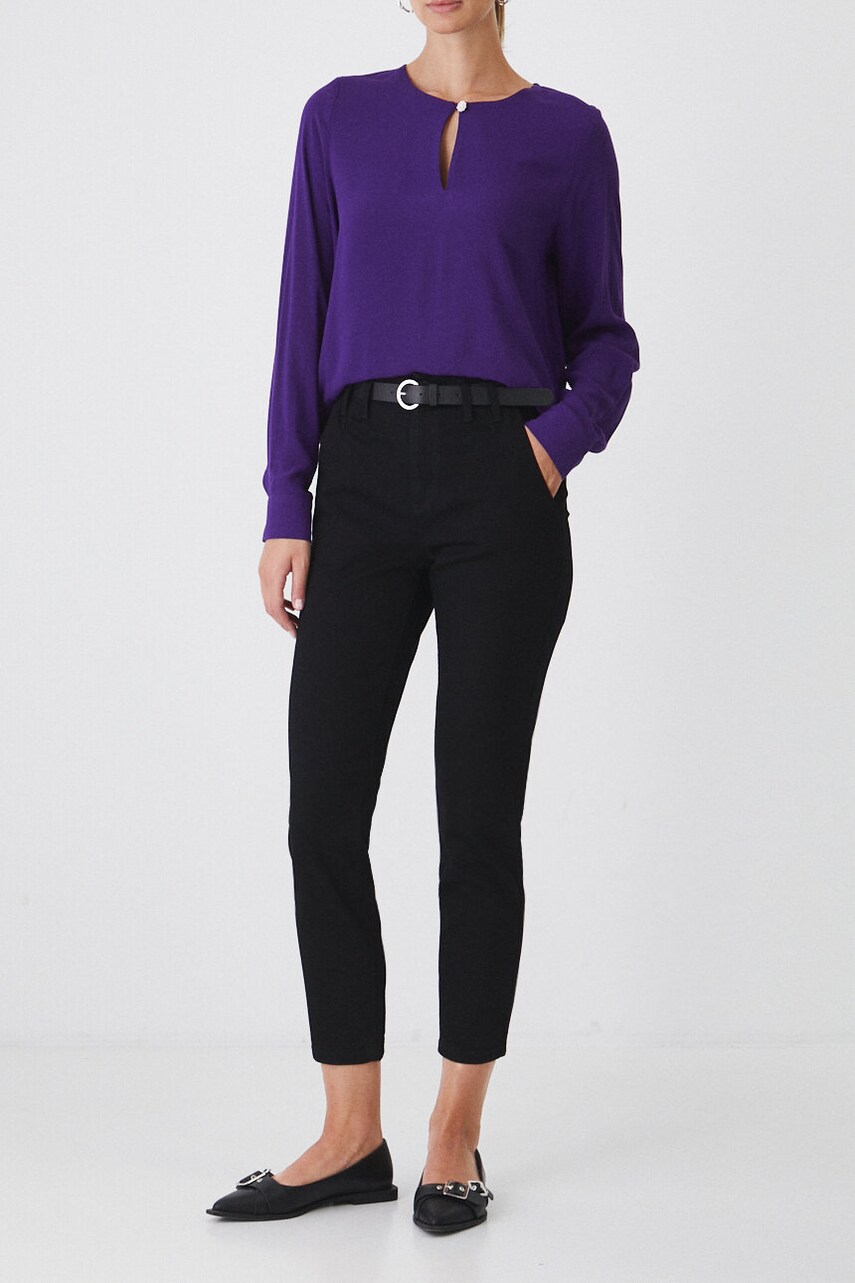 Medicine jeansi femei, culoarea negru