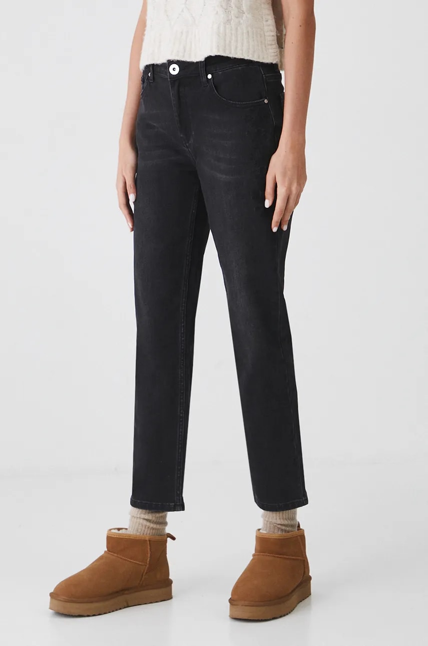 Medicine jeansi femei, culoarea negru