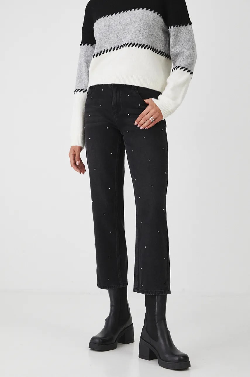Medicine blugi din bumbac culoarea negru Medicine blugi din bumbac culoarea negru