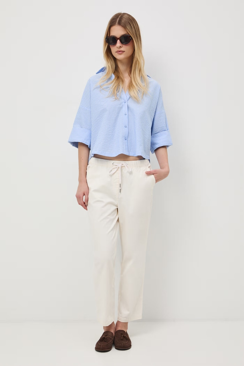 Medicine pantaloni chinos de damă din bumbac cu elastan