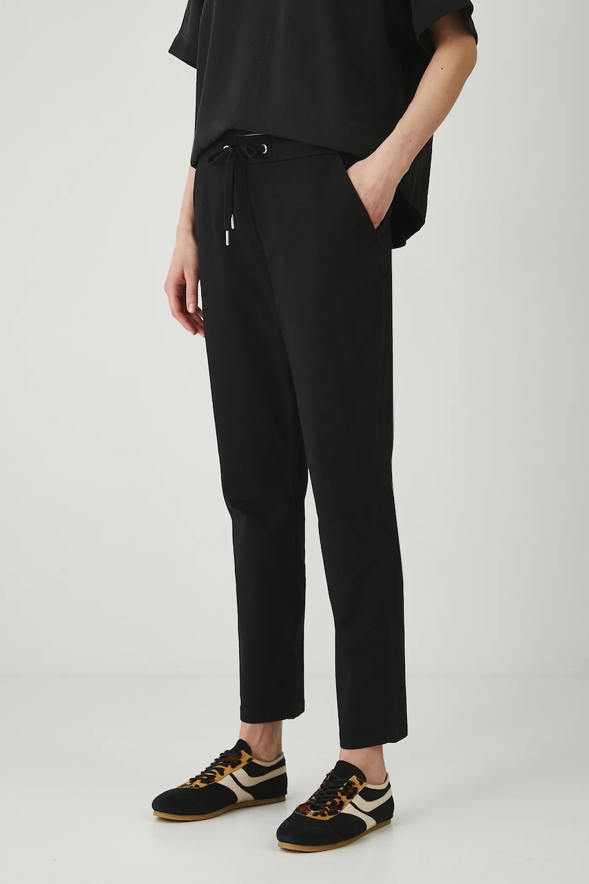Medicine pantaloni femei, culoarea negru, fason chinos, medium waist Medicine pantaloni femei, culoarea negru, fason chinos, medium waist
