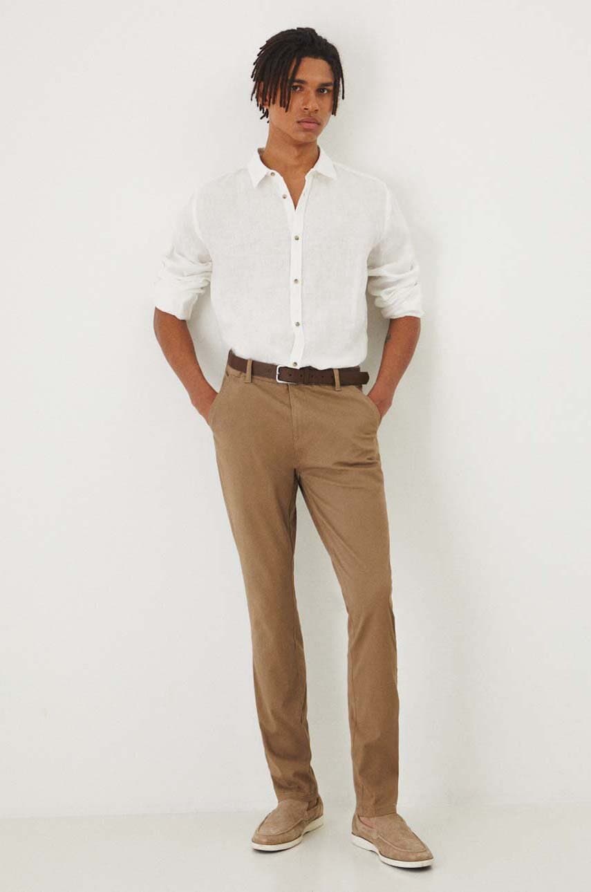 Medicine pantaloni barbati, culoarea maro, mulata Medicine pantaloni barbati, culoarea maro, mulata