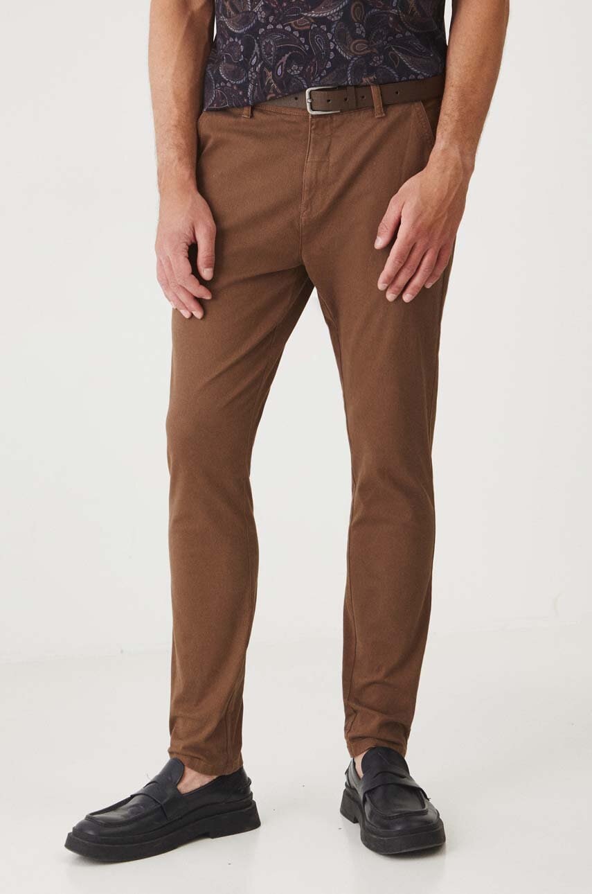 Medicine pantaloni barbati, culoarea maro, mulata