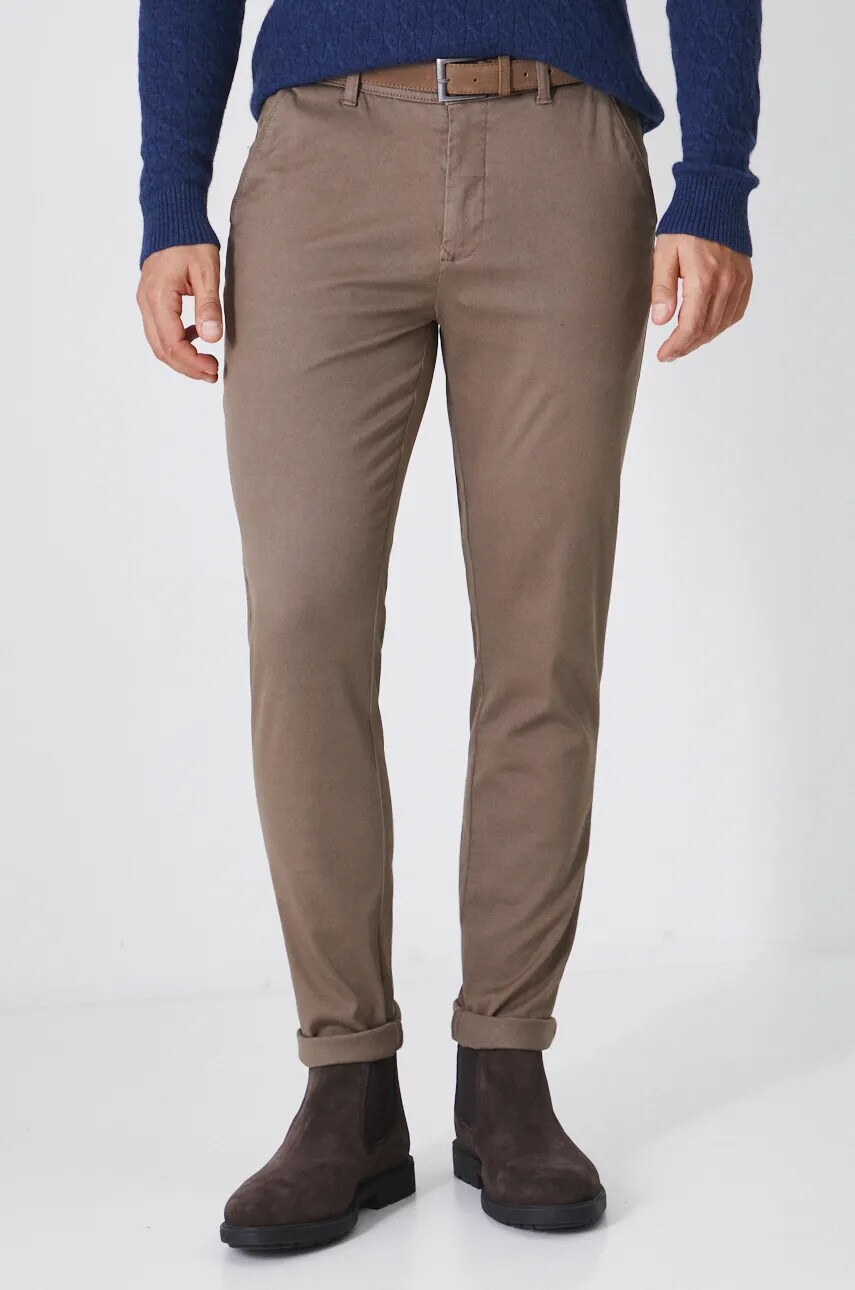 Medicine pantaloni barbati, culoarea maro, mulata