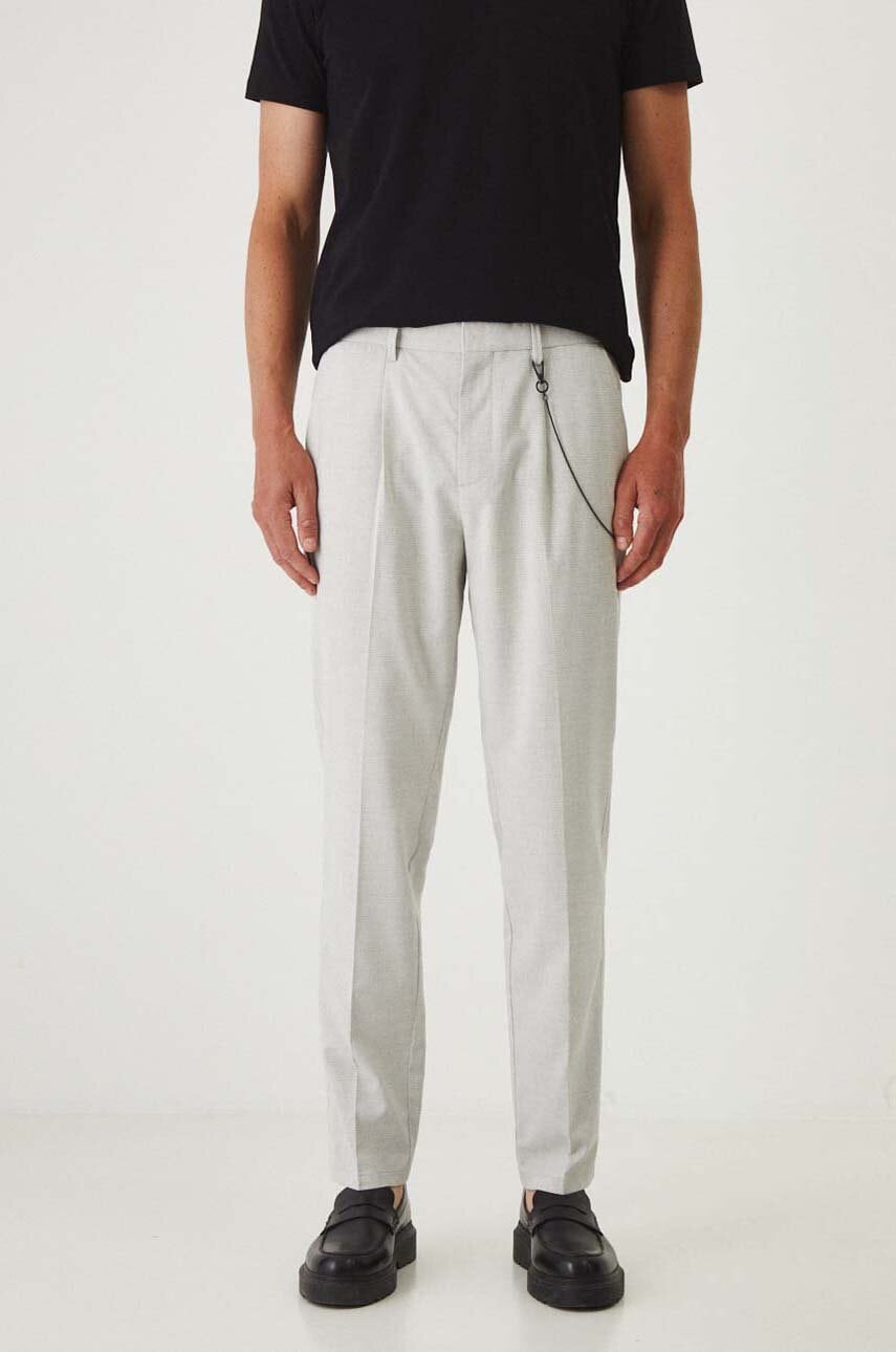 Medicine pantaloni barbati, culoarea gri, cu fason chinos Medicine pantaloni barbati, culoarea gri, cu fason chinos