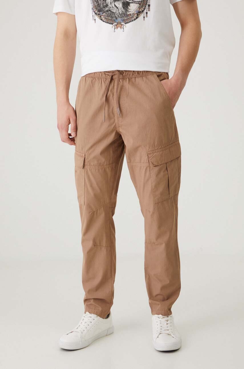Medicine pantaloni de bumbac culoarea maro