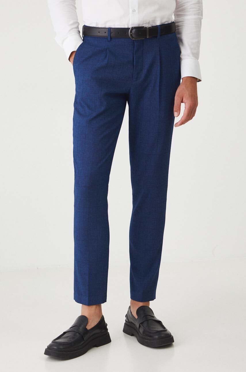 Medicine pantaloni bărbați, culoarea bleumarin, mulată Medicine pantaloni bărbați, culoarea bleumarin, mulată