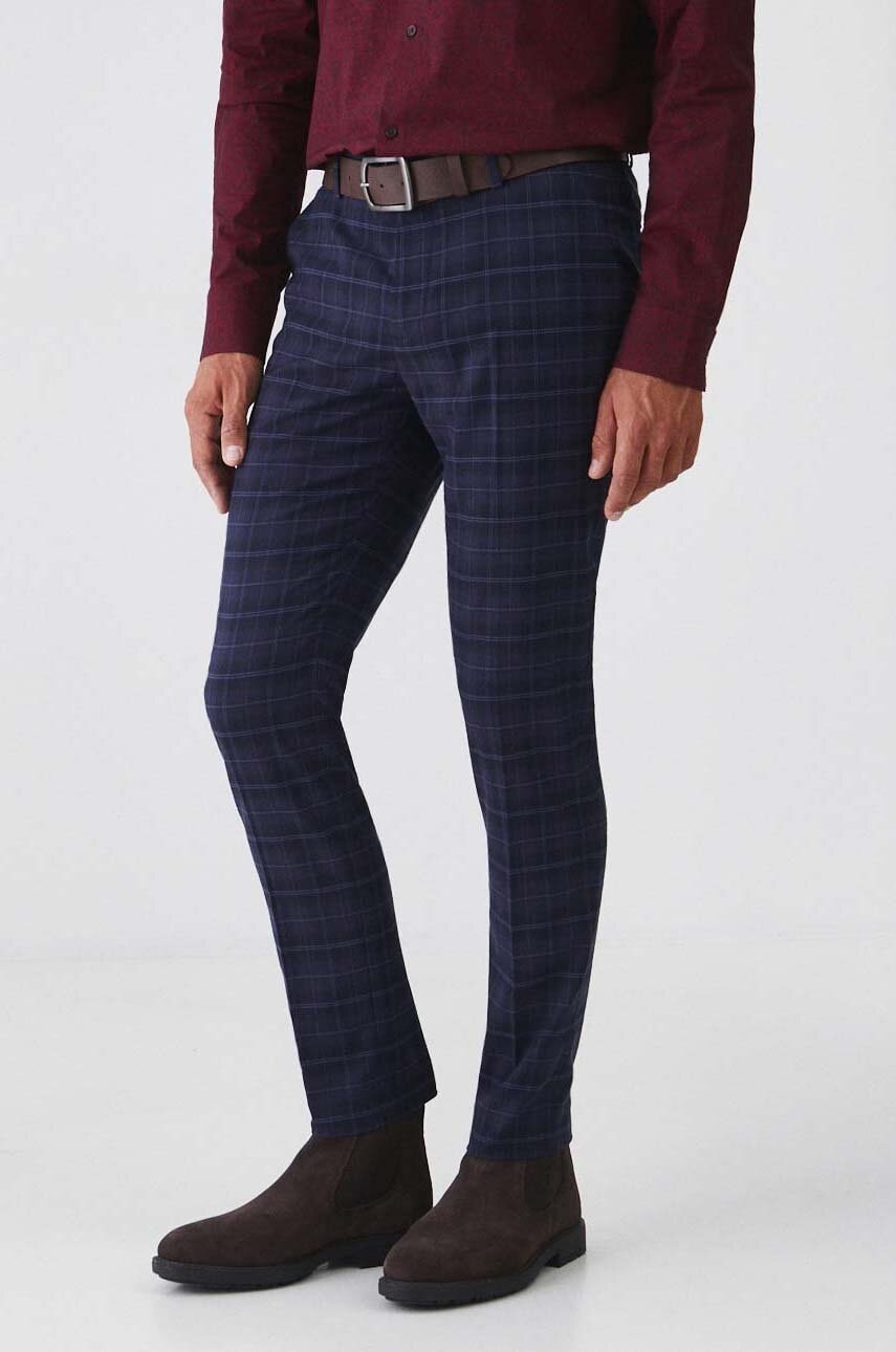 Medicine pantaloni bărbați, culoarea bleumarin, mulată Medicine pantaloni bărbați, culoarea bleumarin, mulată