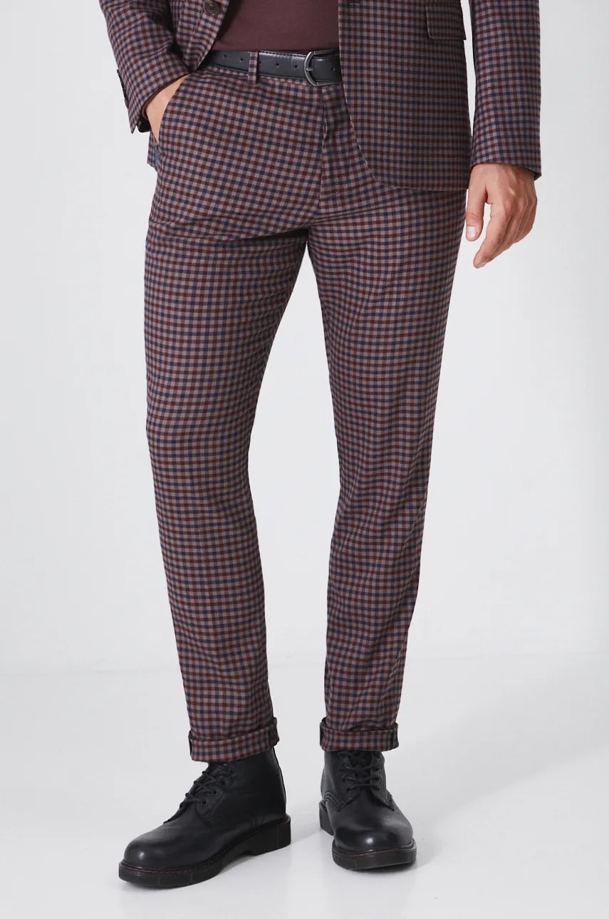 Medicine pantaloni barbati, culoarea bordo, mulata