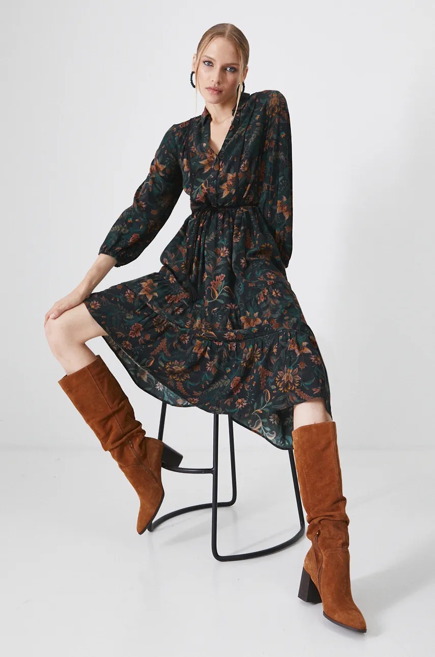 

Рокля Medicine среднодълга разкроена, Многоцветен