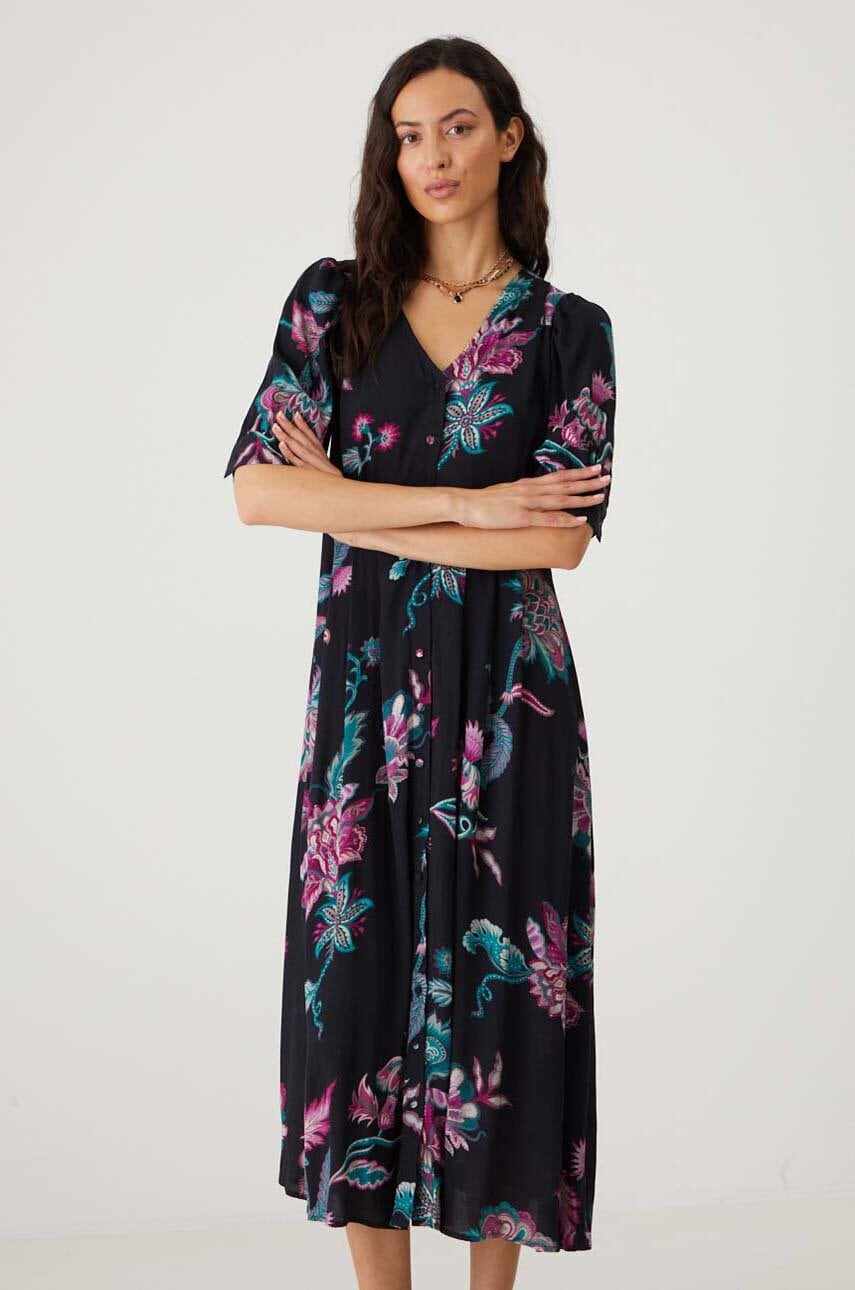 Medicine rochie culoarea negru, midi, evazati Medicine rochie culoarea negru, midi, evazati