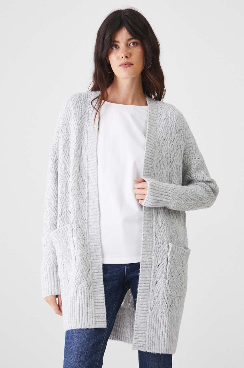 Medicine cardigan femei, culoarea gri, călduros