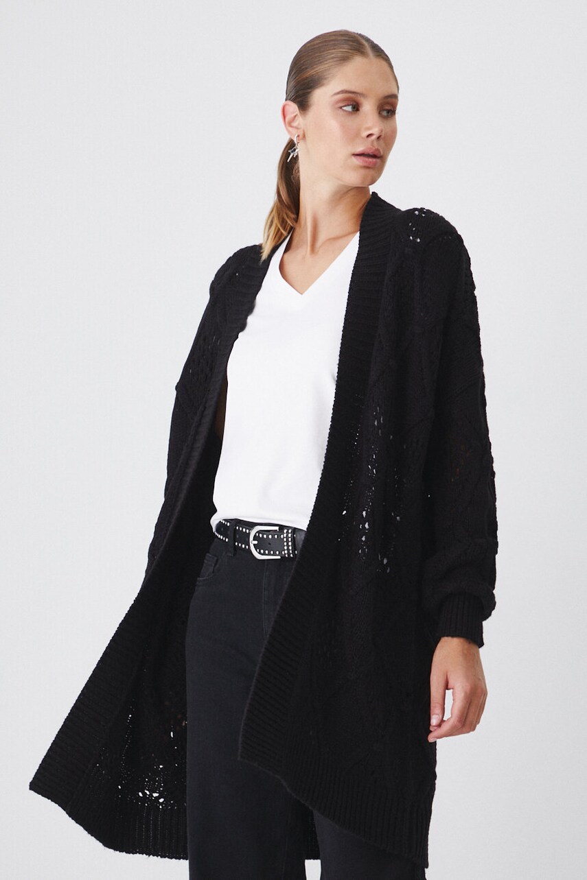 Medicine cardigan femei, culoarea negru, călduros